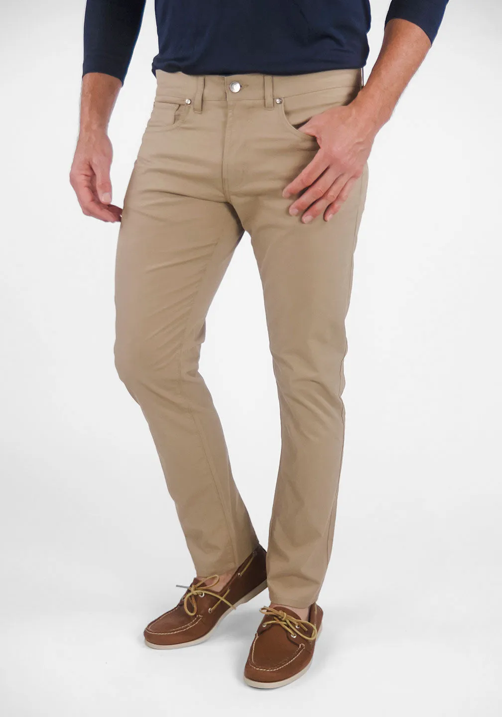 Airotec® Slim Fit Cotton/Nylon 5-Pocket Pants