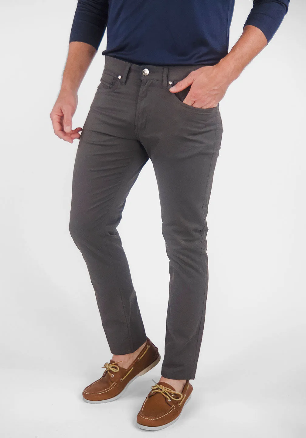 Airotec® Slim Fit Cotton/Nylon 5-Pocket Pants