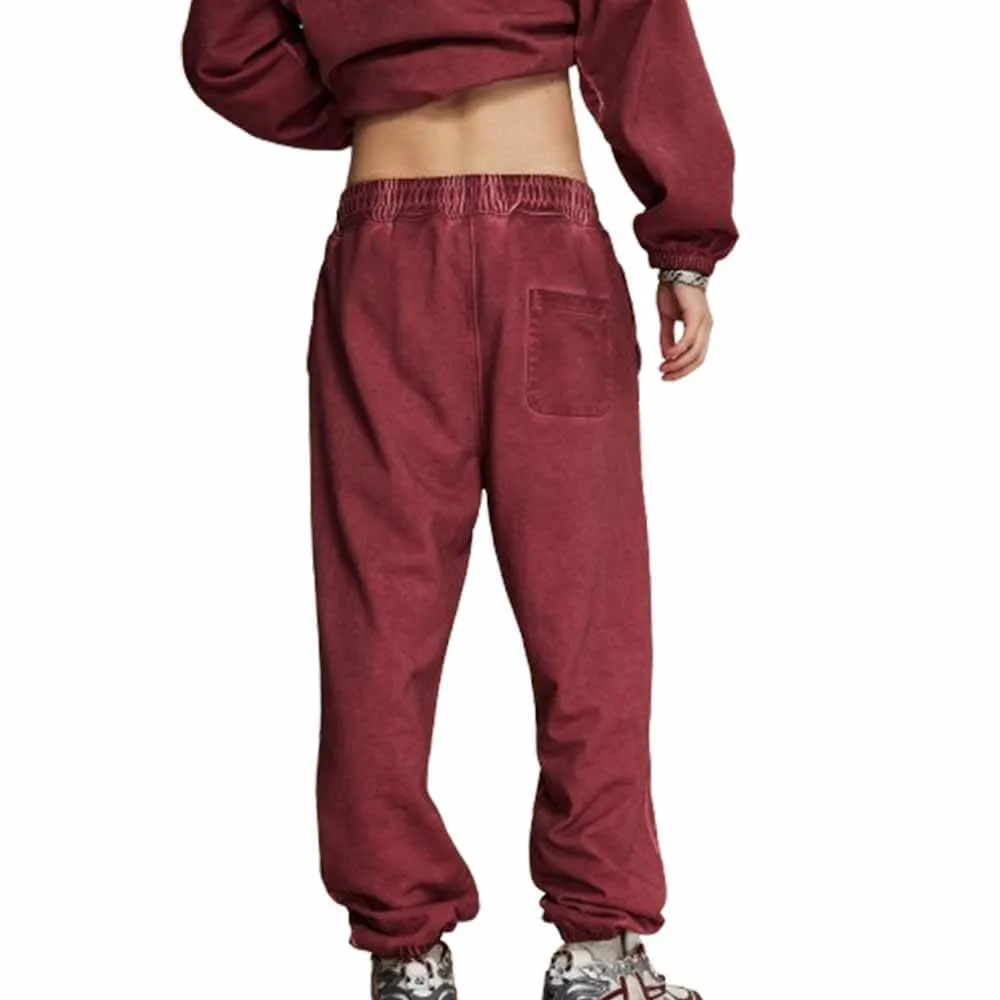 American Style Retro Distressed Sports Hoodie Pants