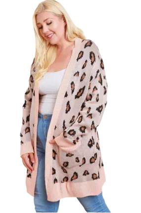 Animal Print Knit Cardigan