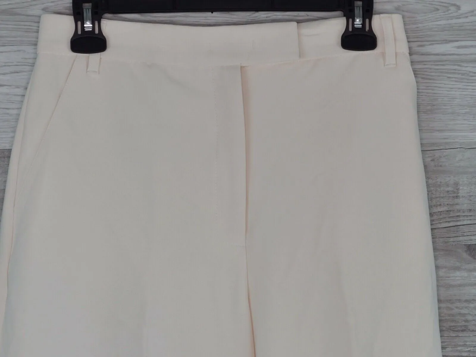 Anne Klein Women's Ivory Anne White Wide Leg Cropped Casual Pants Size 0