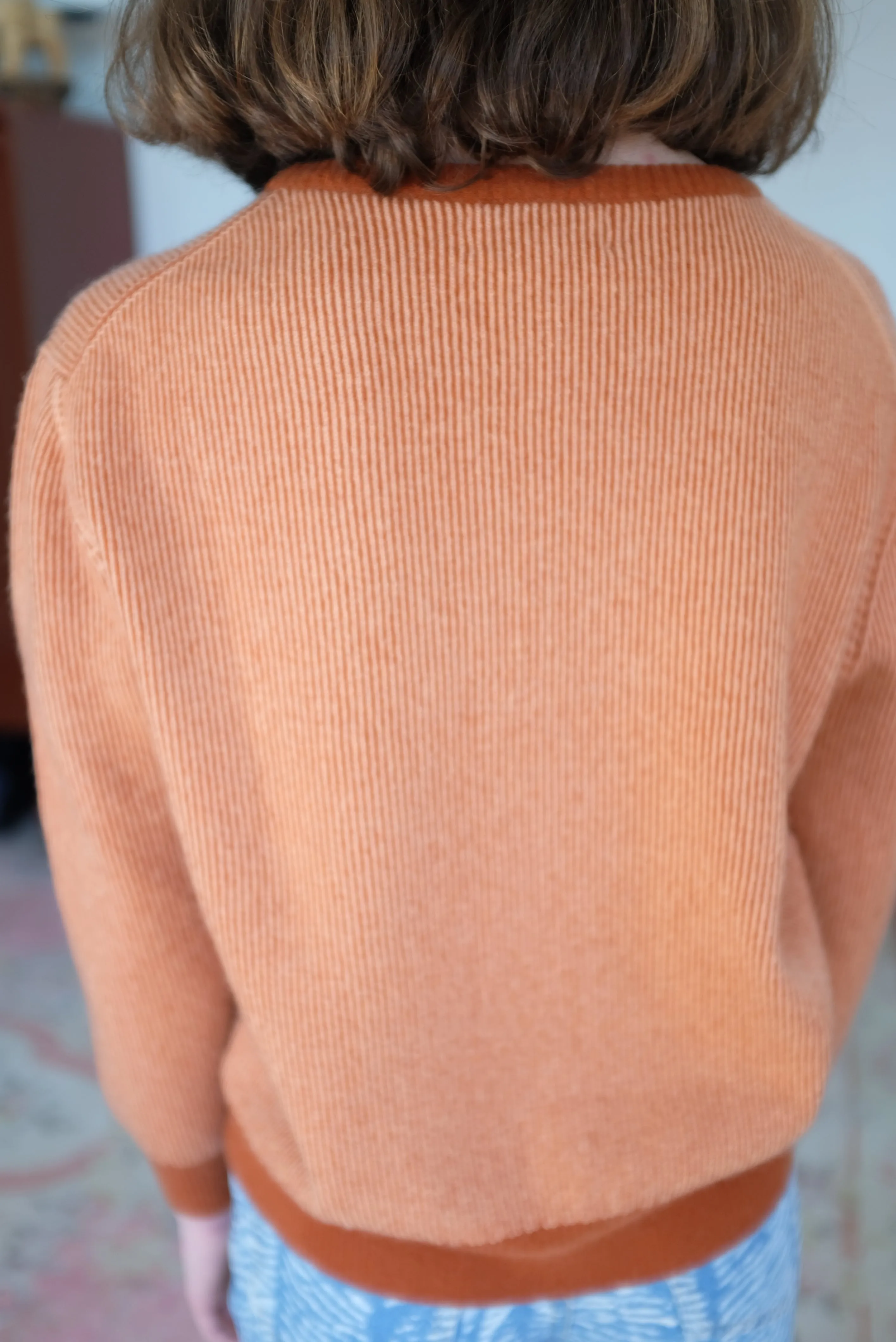 Beklina Cashmere Ribbed Crew Sweater Vino/Squash