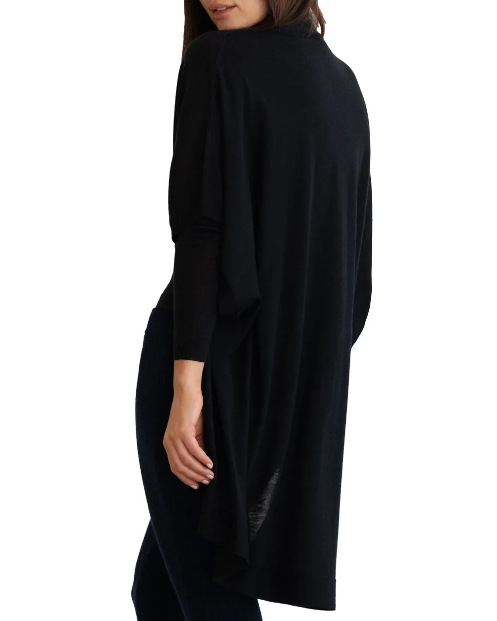 Black Riviera Thin Cashmere Wrap