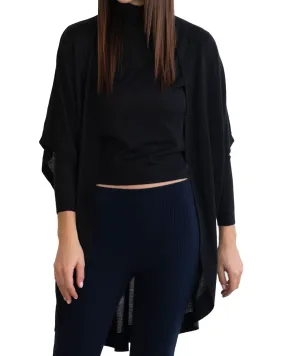 Black Riviera Thin Cashmere Wrap