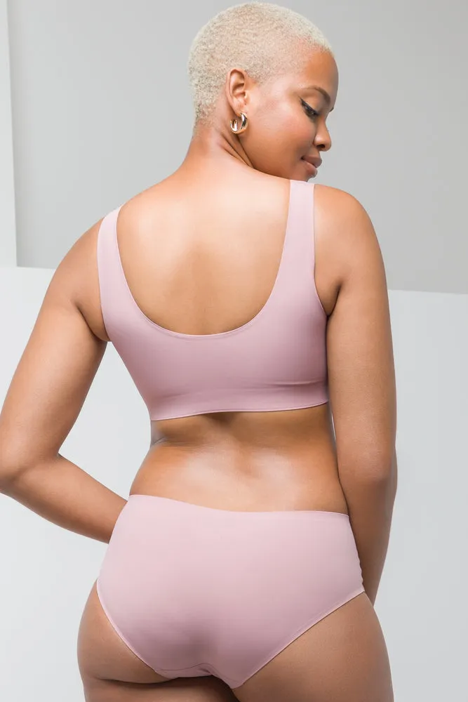 Bonded Crop Top Light Pink