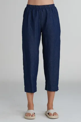 Cut Loose Flax Denim Tapered Crop Pant Spring 2025- Special Order