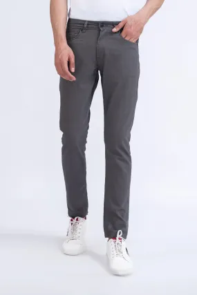 Dark Grey Slim Fit 5 Pocket Pants