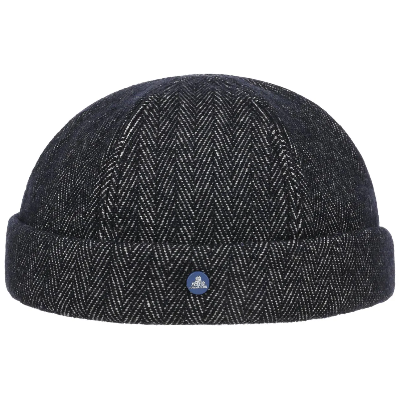 Dark Herringbone Docker Hat by Hammaburg