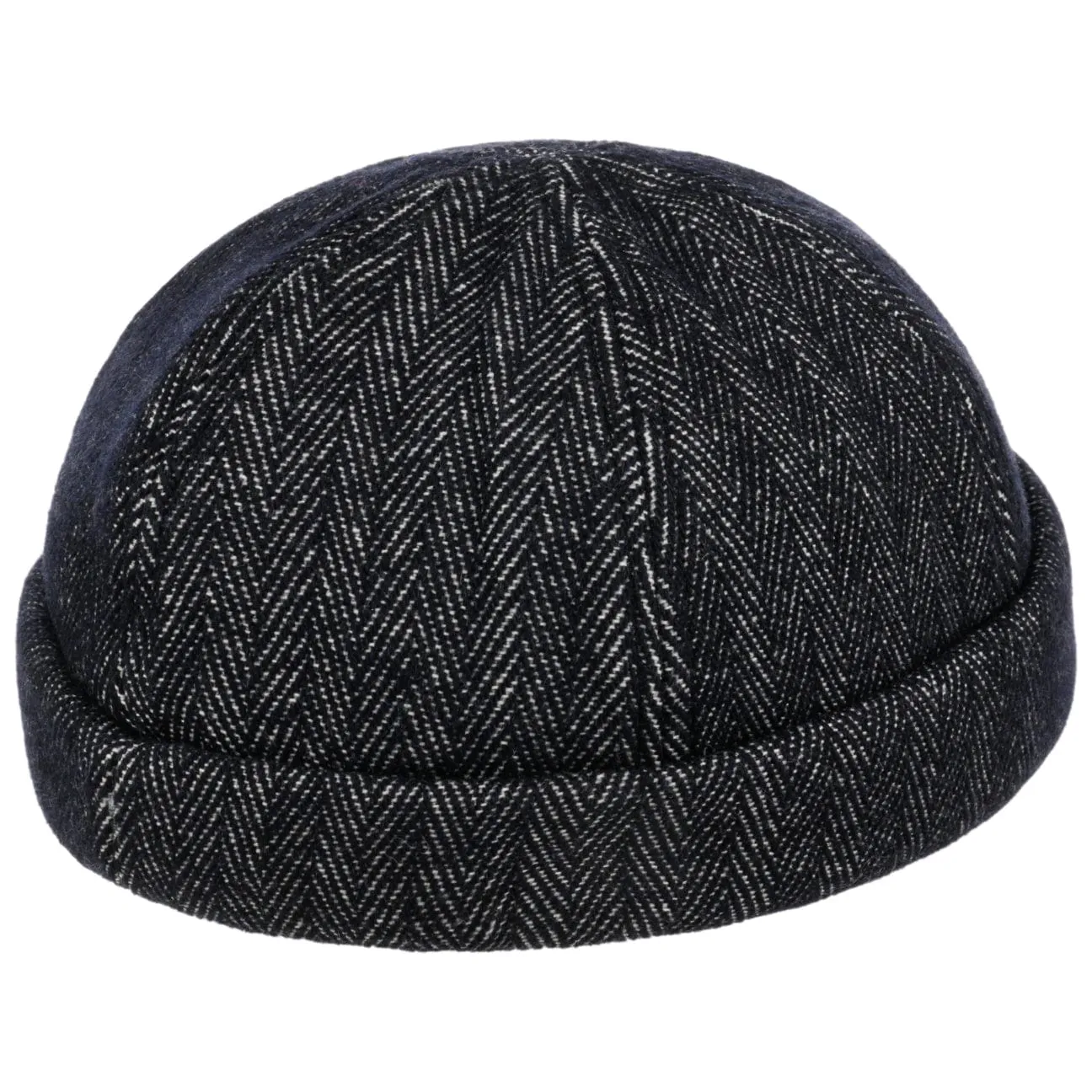 Dark Herringbone Docker Hat by Hammaburg