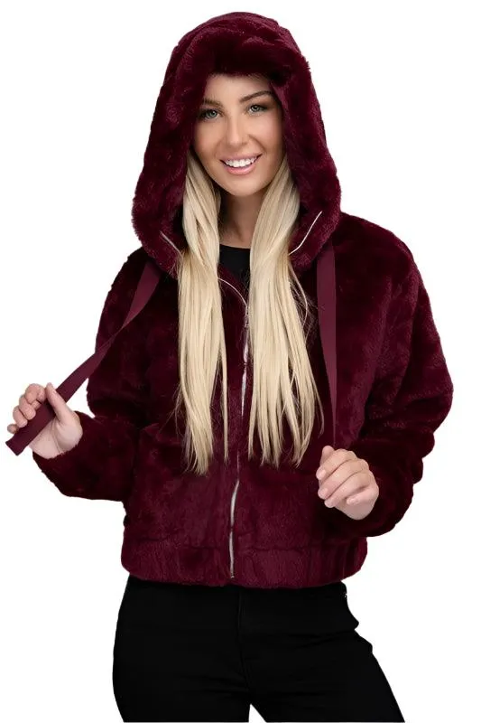 Fluffy Zip-Up Teddy Hoodie