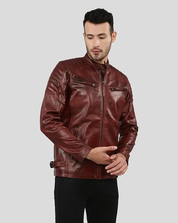 Fred Brown Leather Racer Jacket