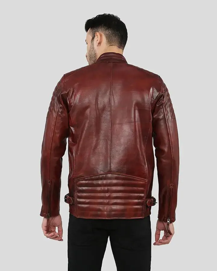 Fred Brown Leather Racer Jacket