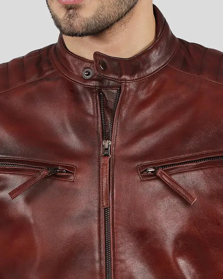 Fred Brown Leather Racer Jacket