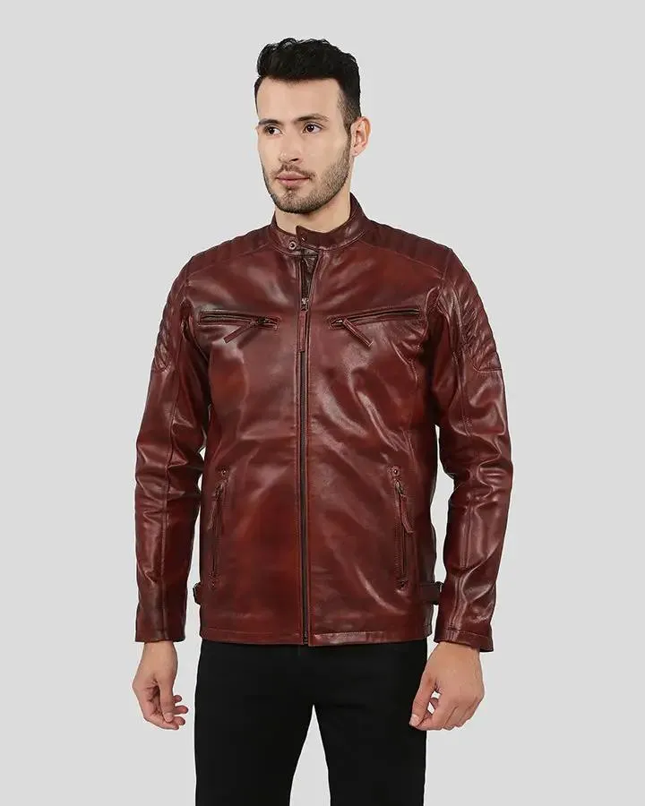 Fred Brown Leather Racer Jacket