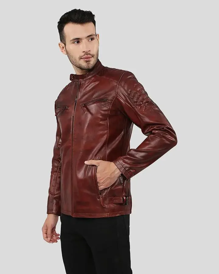 Fred Brown Leather Racer Jacket