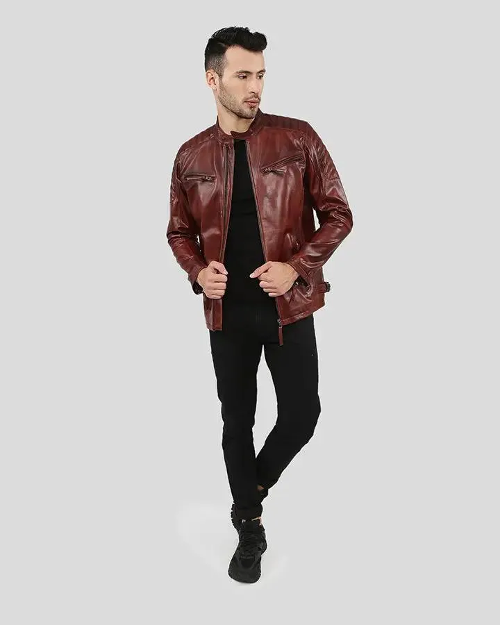 Fred Brown Leather Racer Jacket