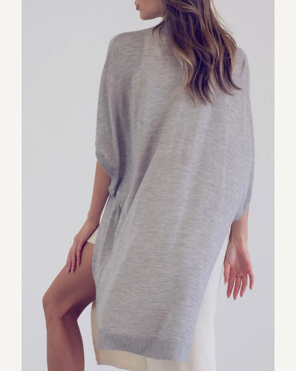 Grey Riviera Thin Cashmere Wrap