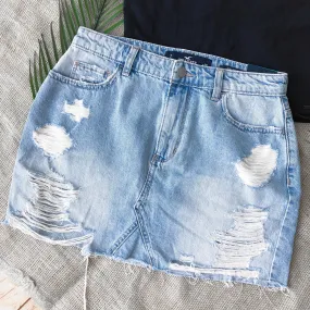 Hollister Denim Distressed Skirt - 7