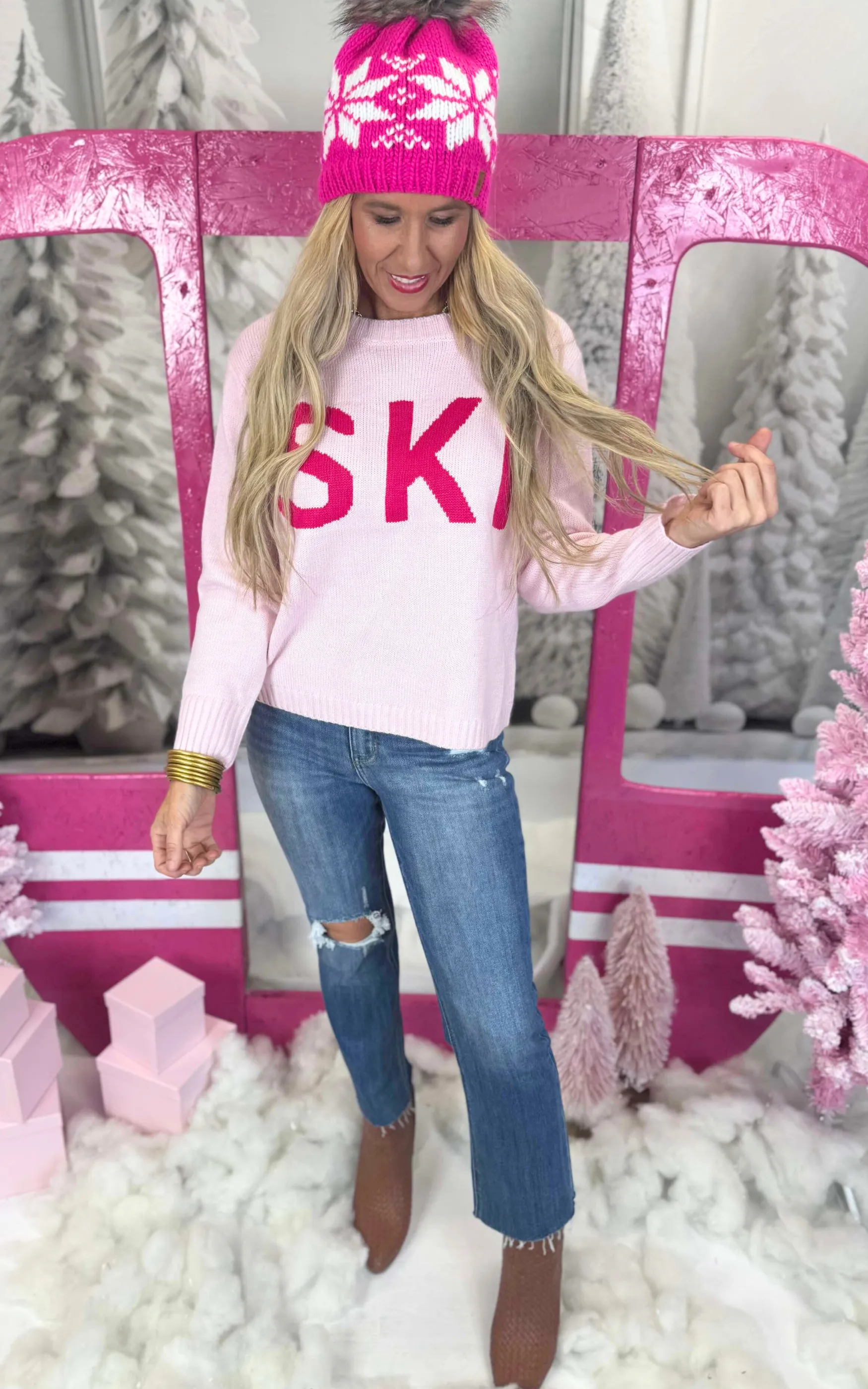 Light Pink Ski Sweater