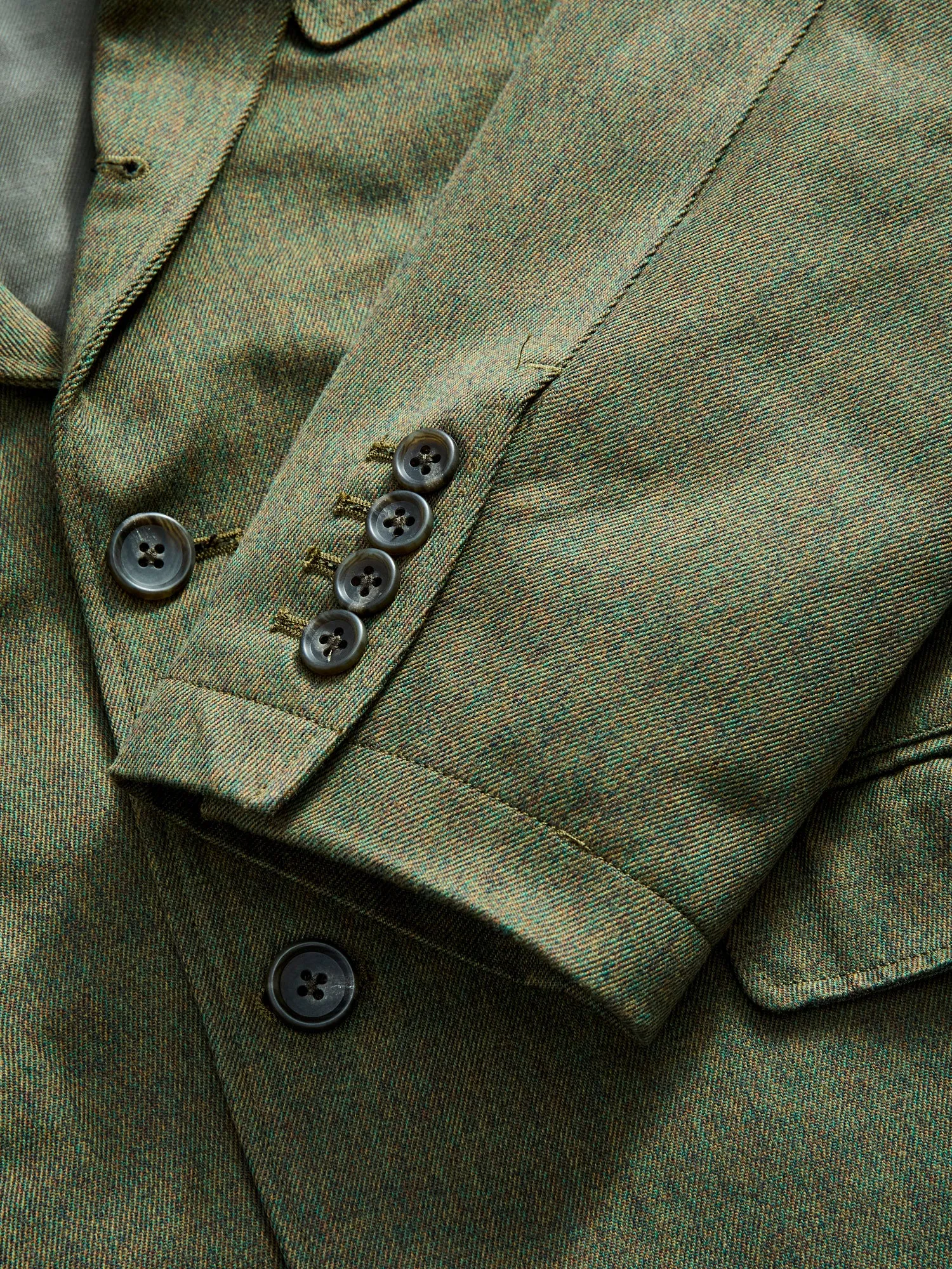 Melange Twill Andover Jacket in Olive