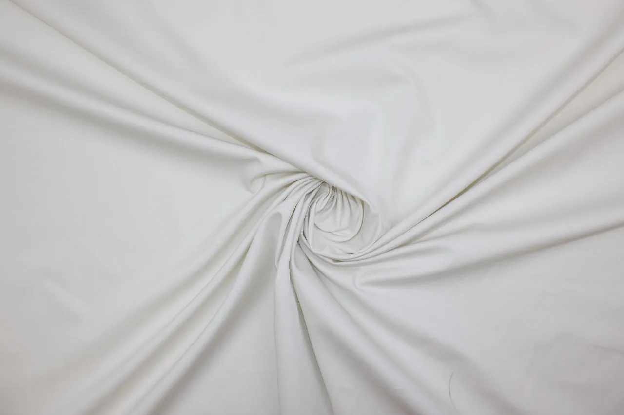 Midweight Italian Cotton Twill - Soft White