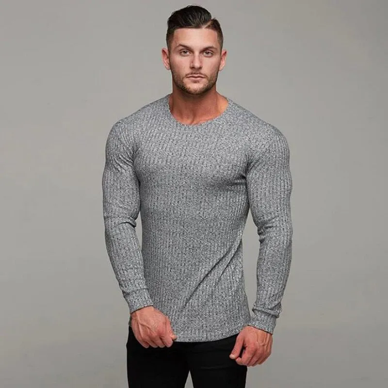 New Spring Autumn Fashion Thin Sweaters Men Long Sleeve Pullovers Man O-Neck Casual Slim Fit Sweaters Knitting Tops pull homme