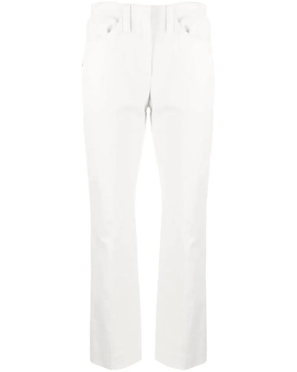 Off White Cropped Cotton Pants