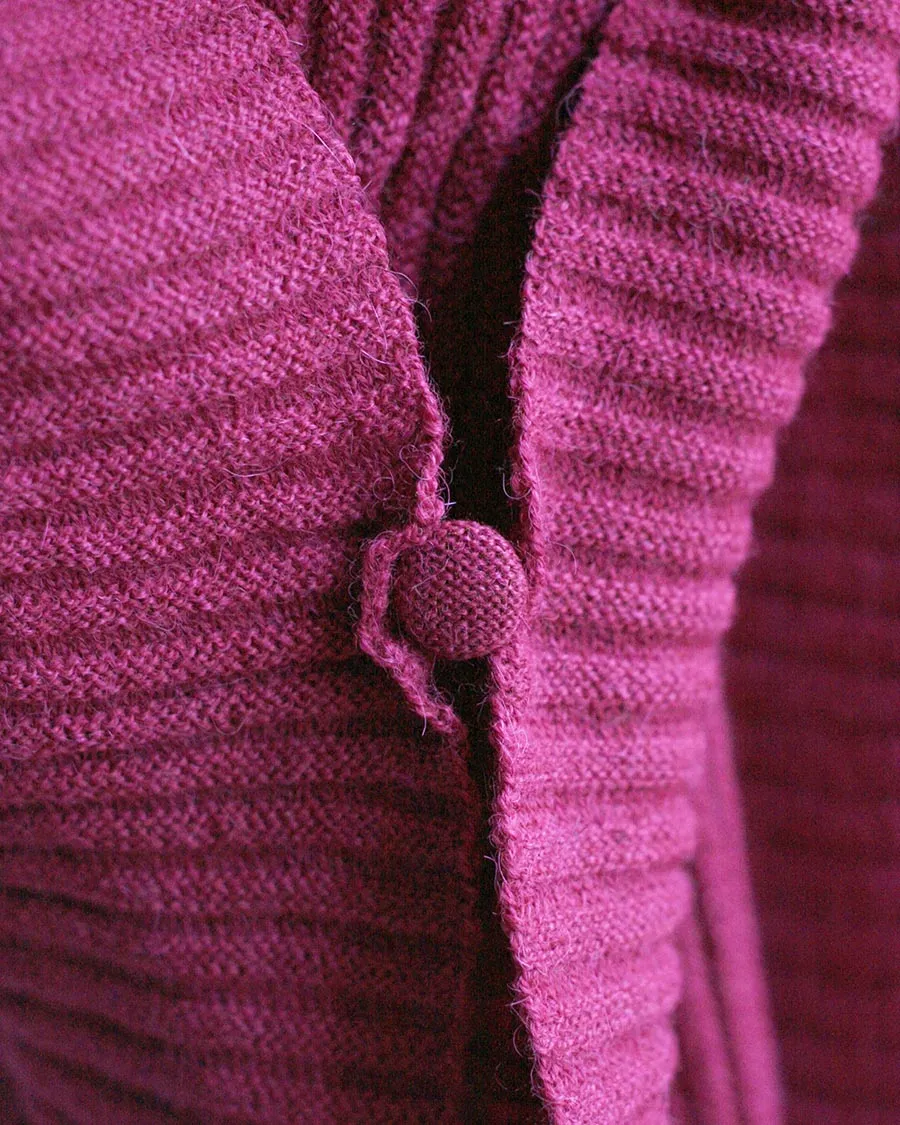 Ribbed Alpaca Ruana