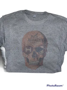 Skull Heather Gray Graphic Tee