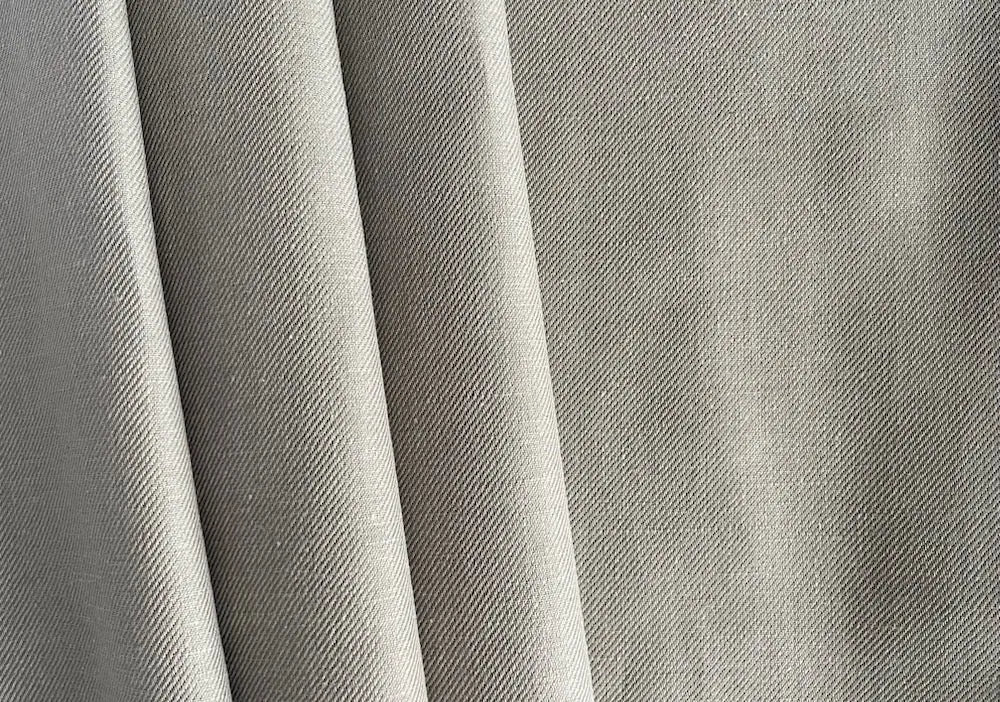 Stoned Greige Linen & Cotton Blend Twill (Made in Italy)