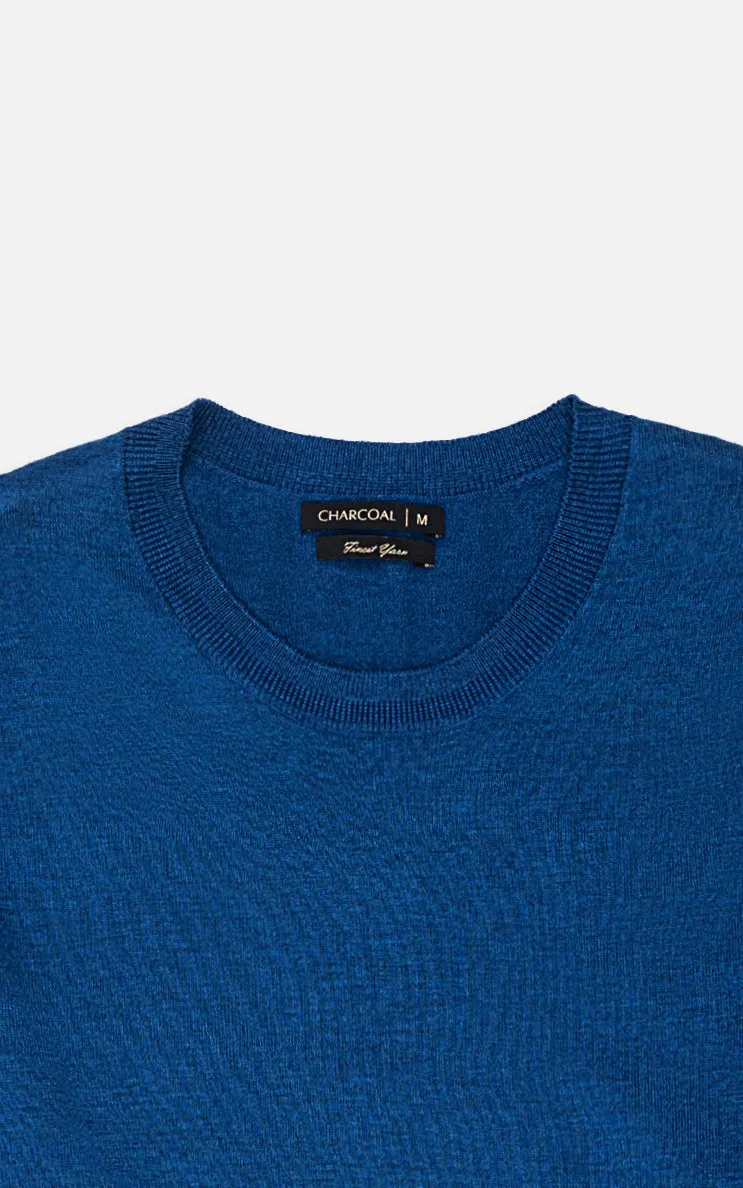 SWEATER CREW NECKLINE NAVY BLUE