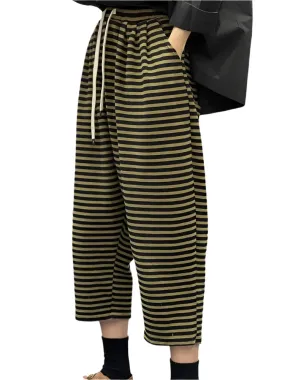 TEEK - Striped Personality Elasticated Waist Pants