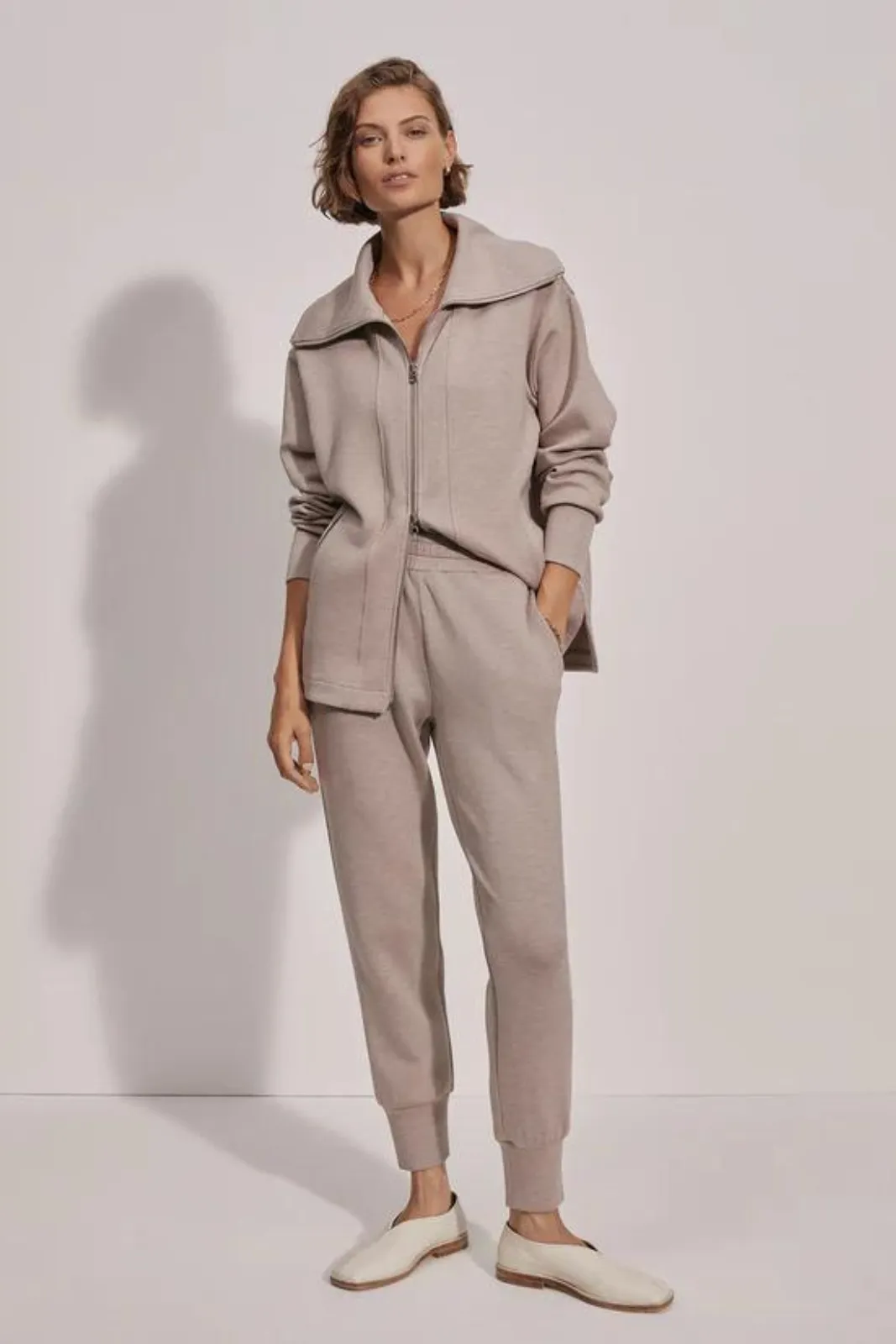 The Slim Cuff Pant 27.5, Taupe Marl