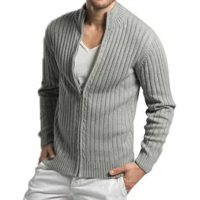 West Louis™ Casual Style Stand Collar Whole Cotton Sweater