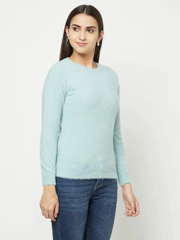 Women Light Teal Sweaters