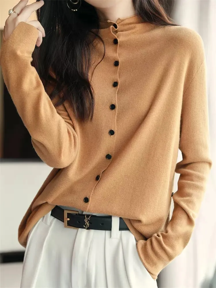 Women's Autumn Long Sleeve Thin Sweater Coat Cardigan