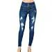 Women's Push-Up High-Rise Skinny Distressed Tummy Tucking Butt Lifting Denim Pants