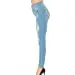 Women's Push-Up High-Rise Skinny Distressed Tummy Tucking Butt Lifting Denim Pants